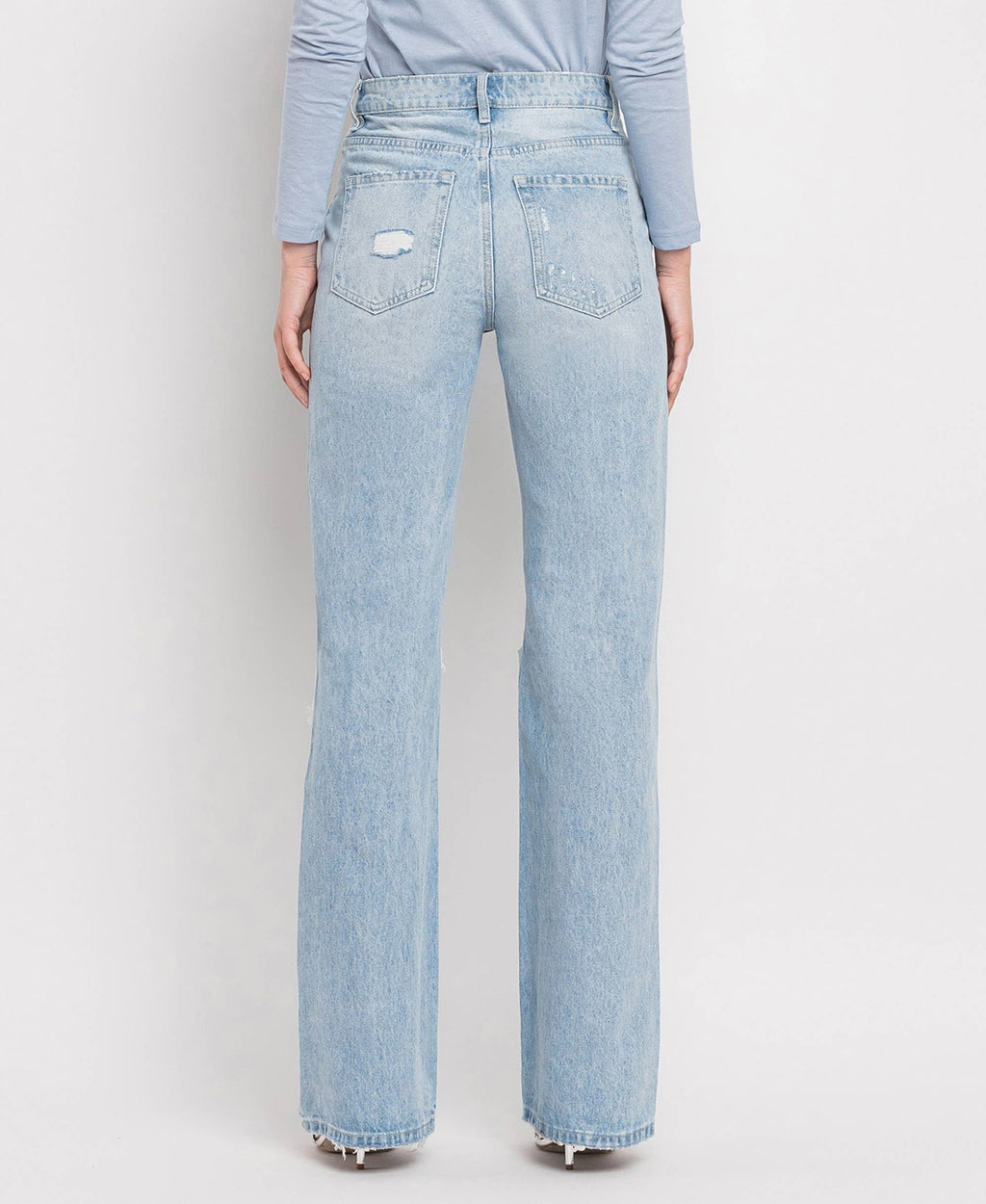 VERVET-90'S VINTAGE SUPER HIGH RISE FLARE JEANS