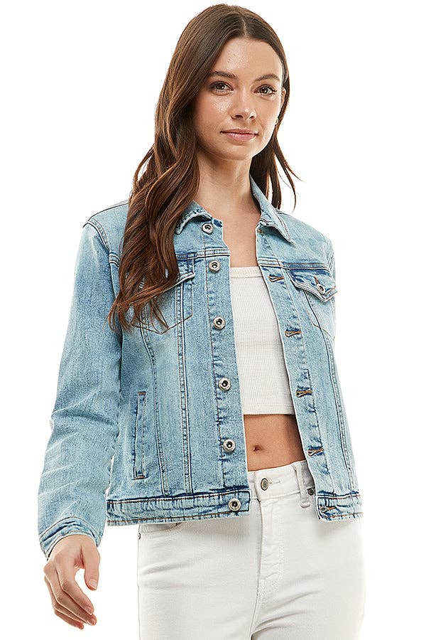 Stretched Casual Denim Jacket