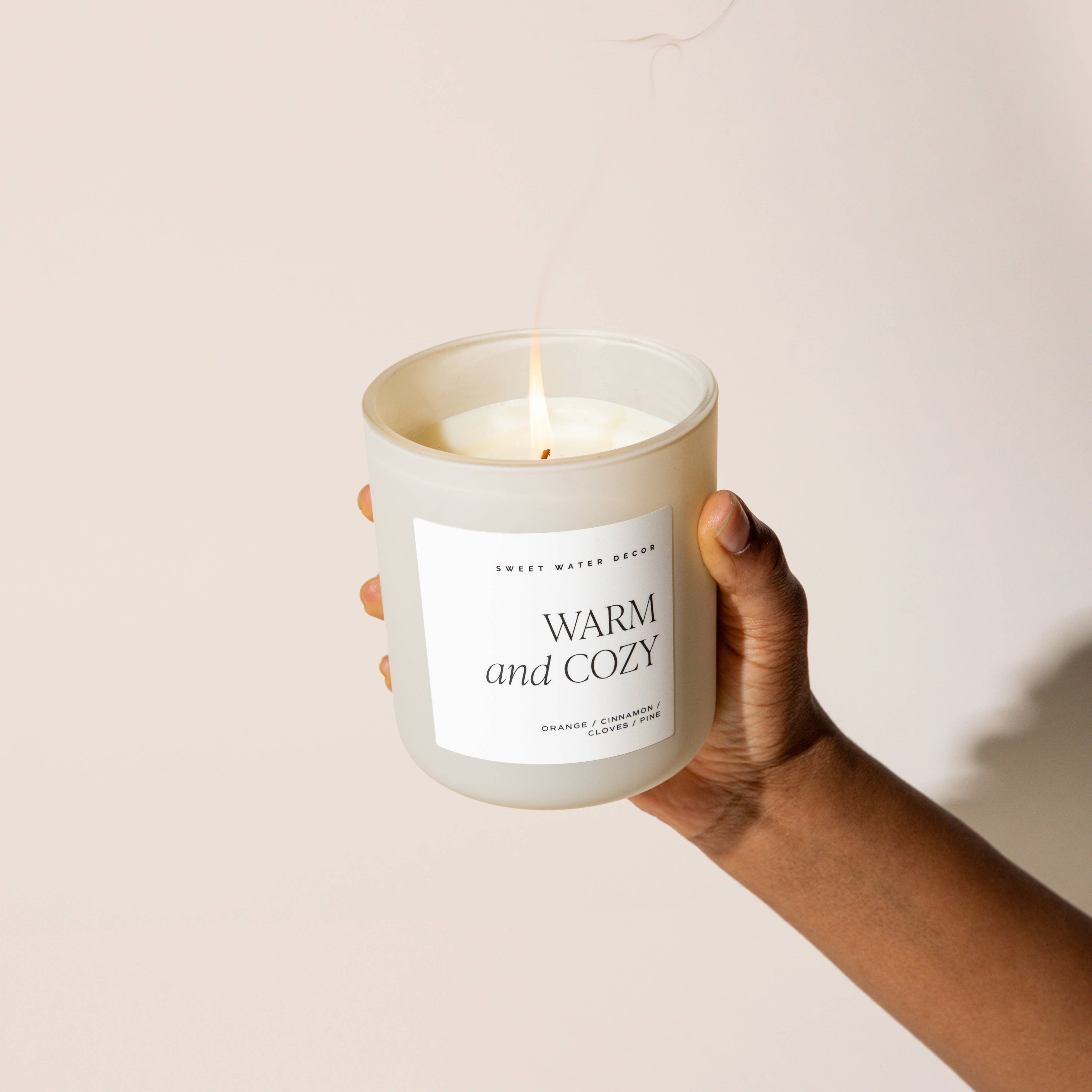 Warm and Cozy 15 oz Soy Candle, Matte Jar