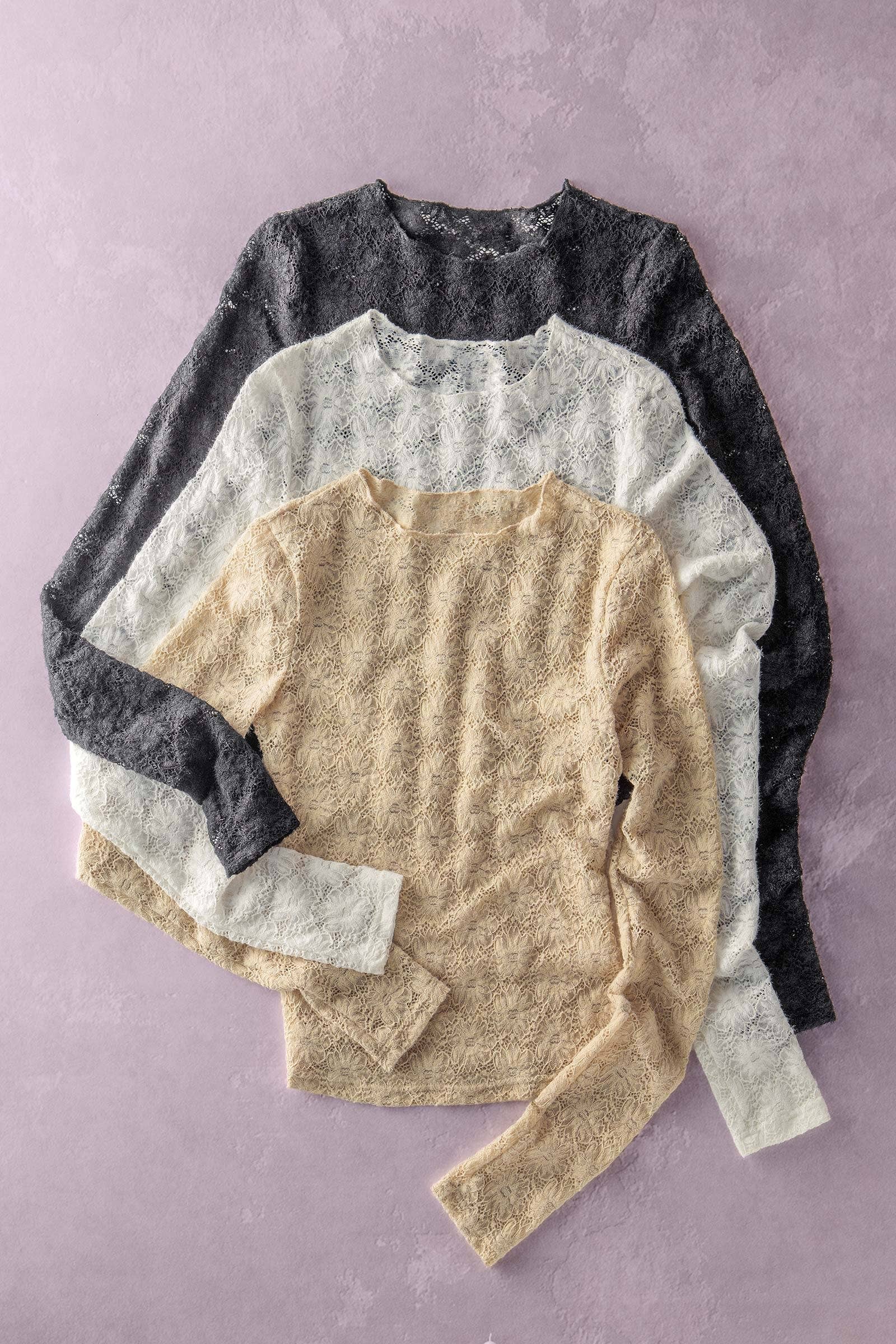 Romantic Floral Stretch Lace Top