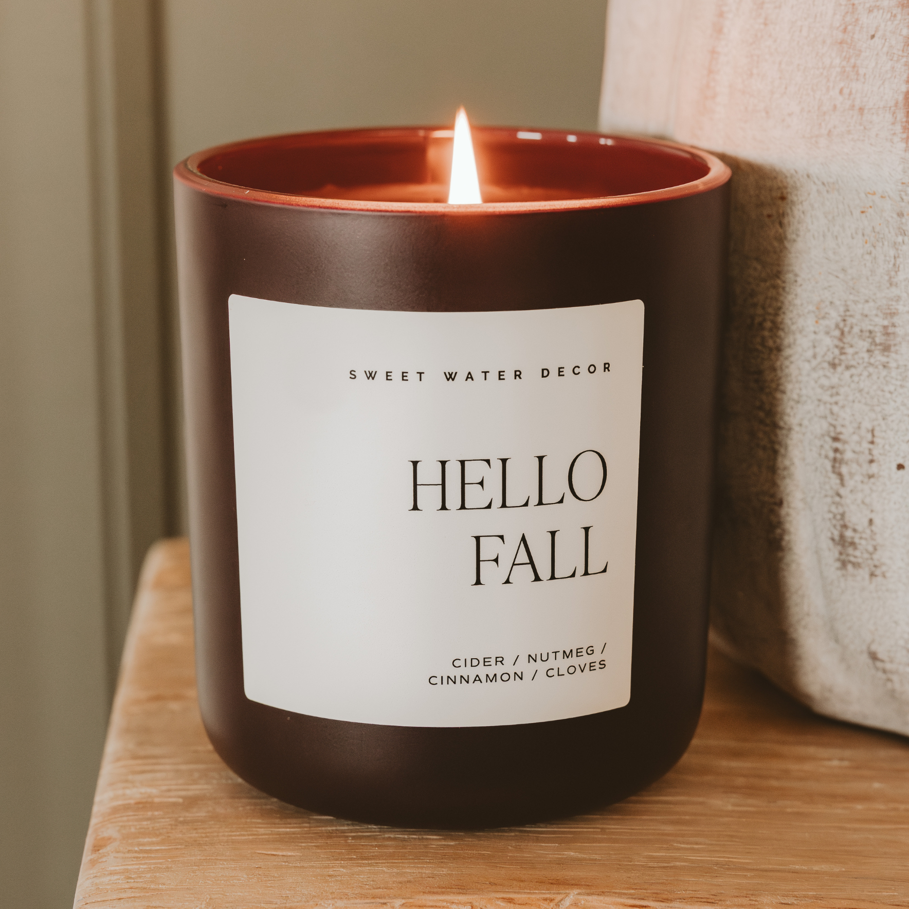 Hello Fall 15 oz Candle, Matte Jar