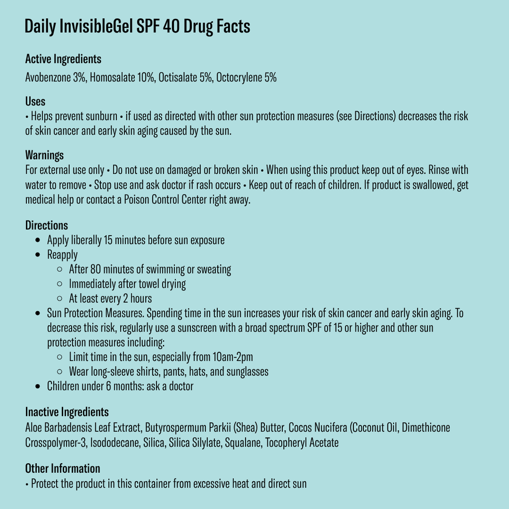 Bask SPF 40 Daily Invisible Gel Face Sunscreen