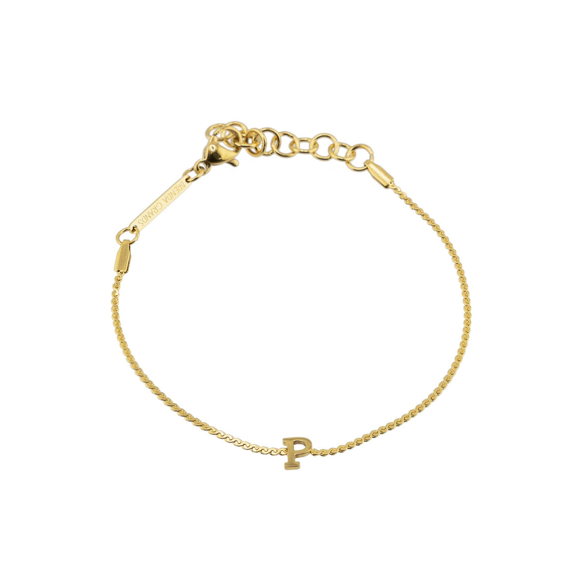 B. Grands Waterproof Dainty Gold Initial Bracelet