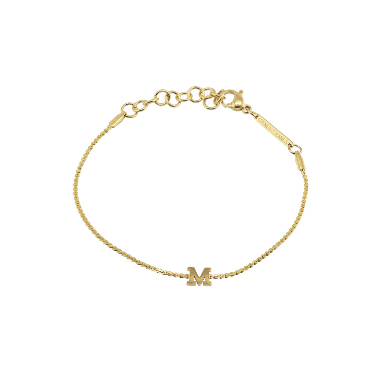 B. Grands Waterproof Dainty Gold Initial Bracelet