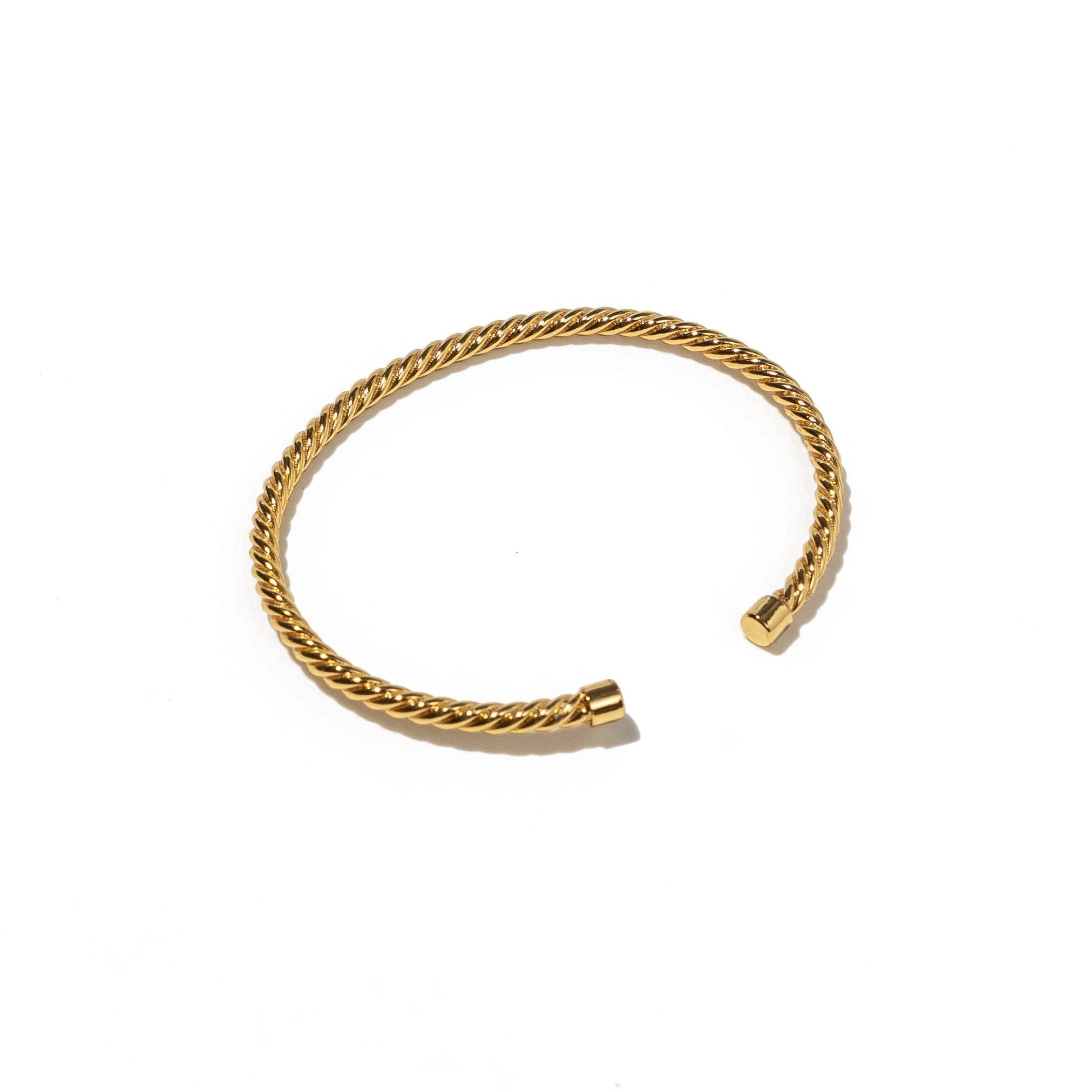 B. Grands 24K Gold Twisted Mini Bangle