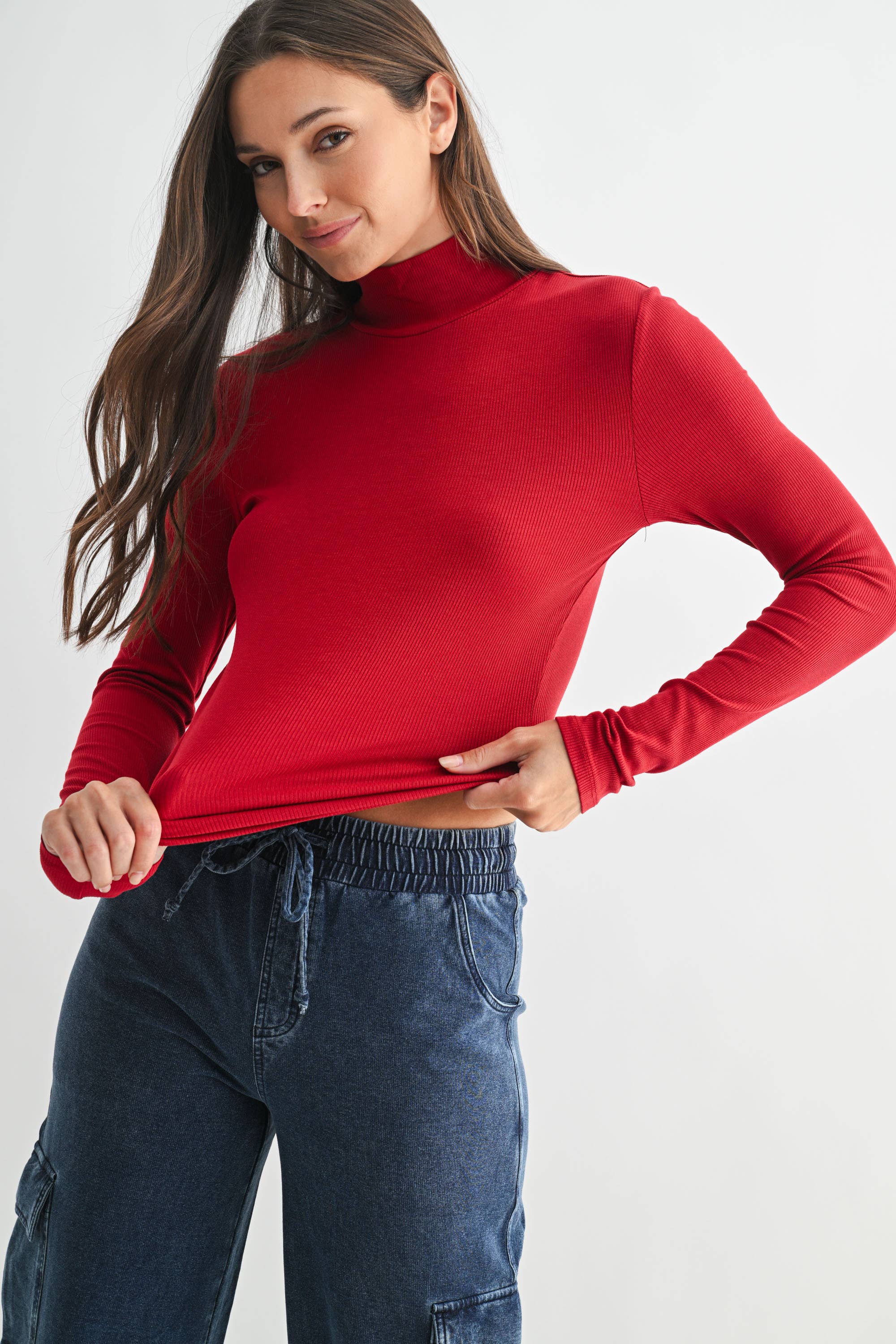 Essential Micro Ribbed Turtleneck