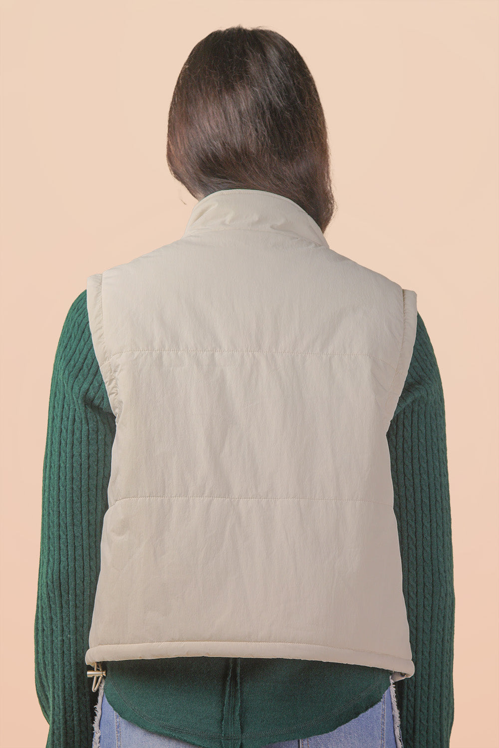Cream Vest with Tie