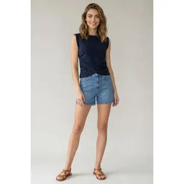 Surplice Hem Drop Shoulder Modal Tank