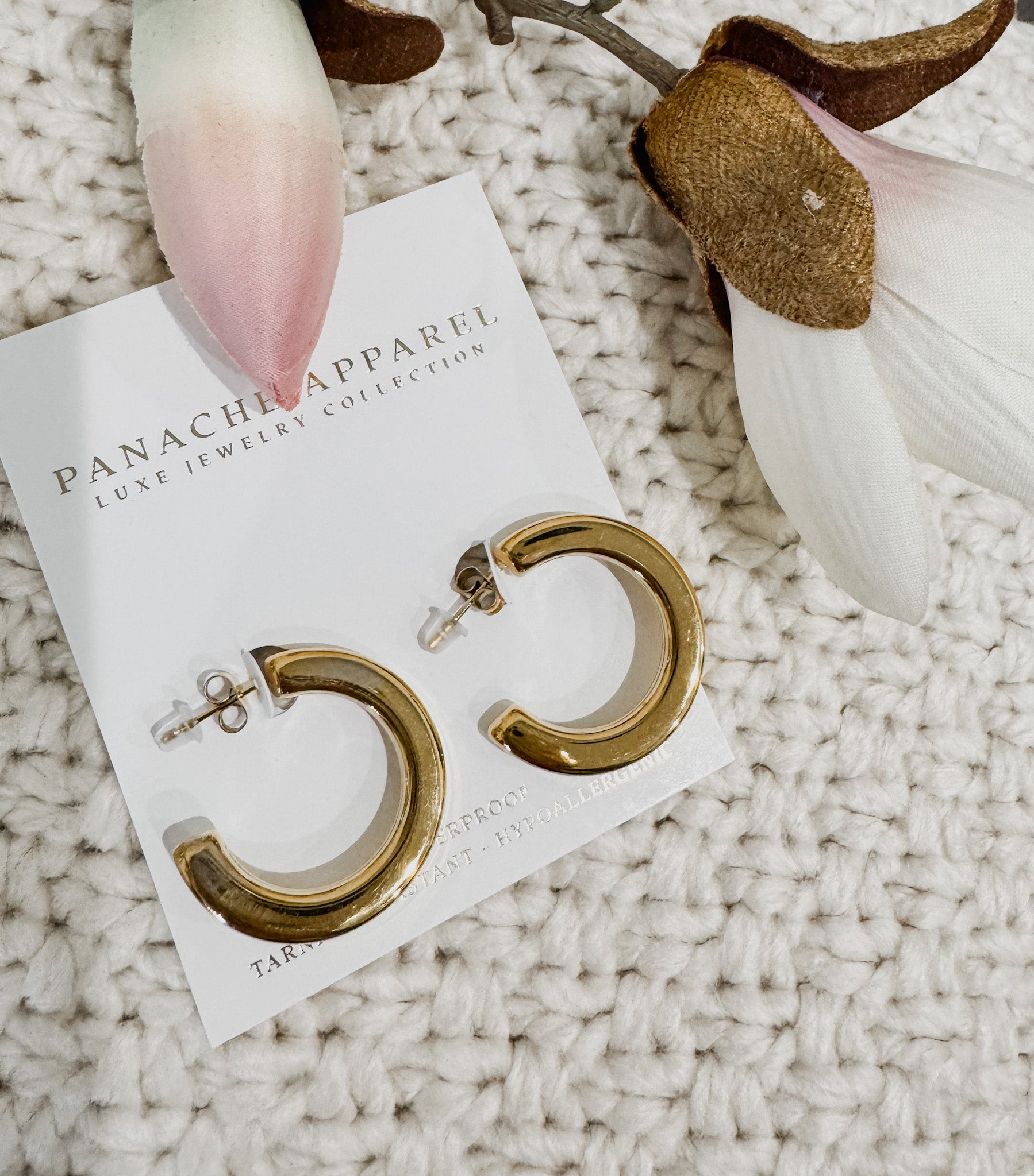 Luxe Gold Thick Hoops