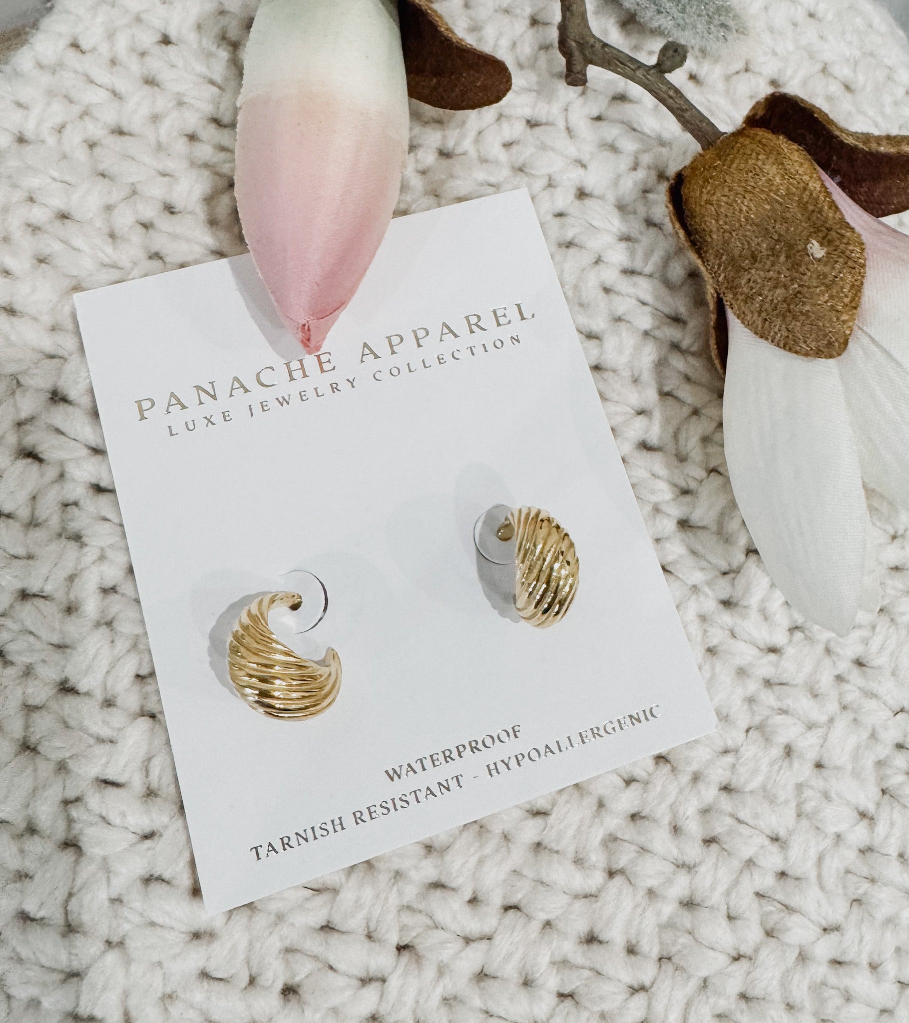 Luxe Gold Stacked Twisted Hoops