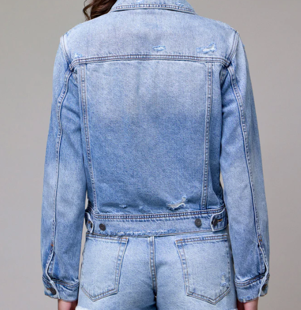 Rebel Light Wash Trucker Denim Jacket
