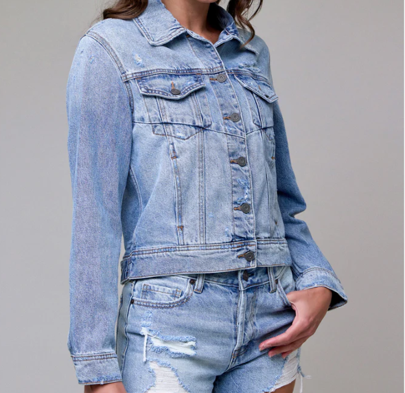 Rebel Light Wash Trucker Denim Jacket