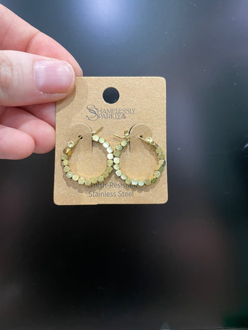 Square Bead Hoops