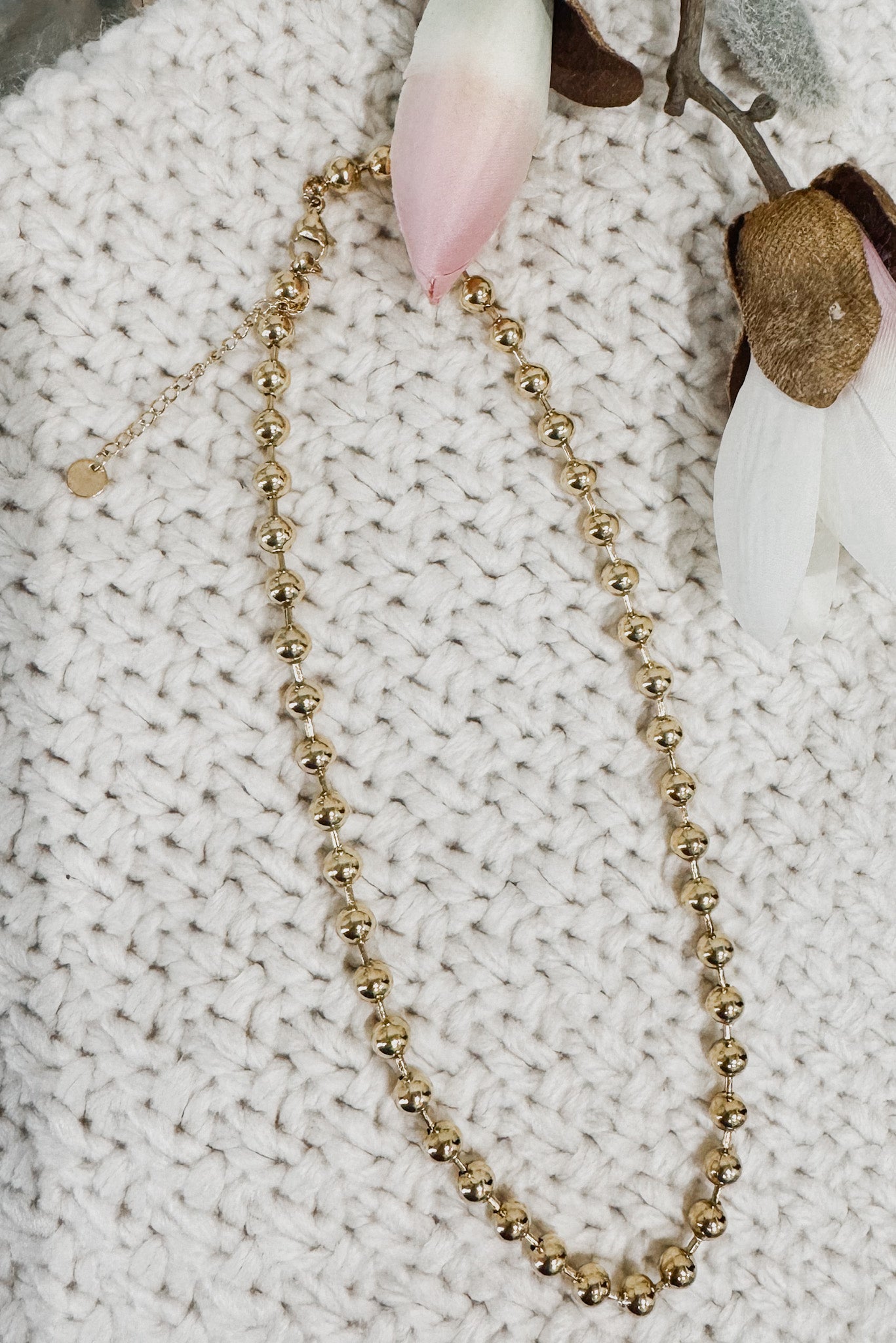 Luxe Gold Bold Small Beaded Necklace