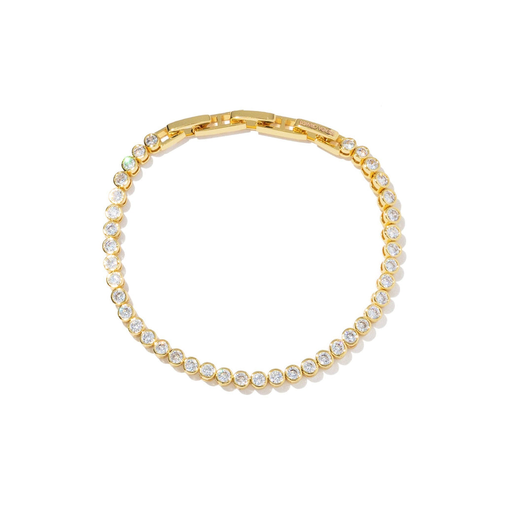B. Grands 18K Gold Round Brilliant Tennis Bracelet