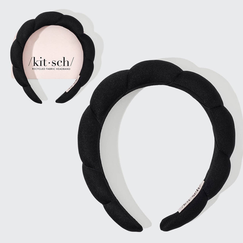 KITSCH Puffy Headband Black