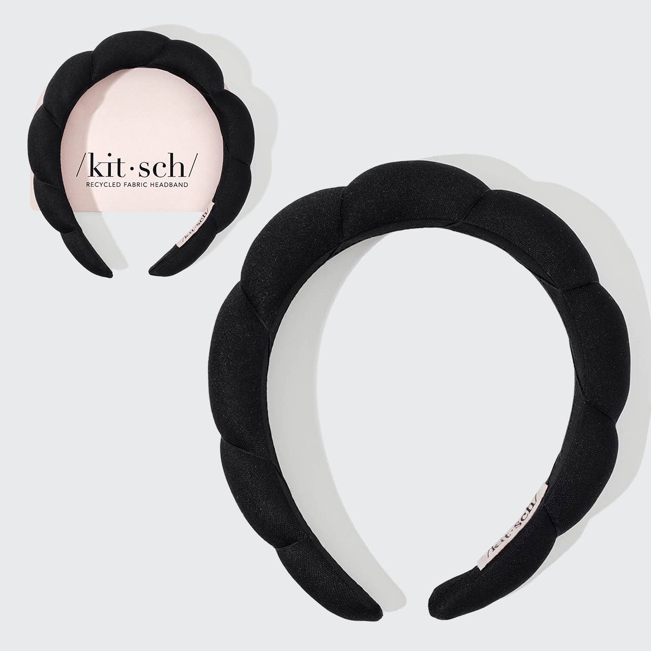 KITSCH Puffy Headband Black