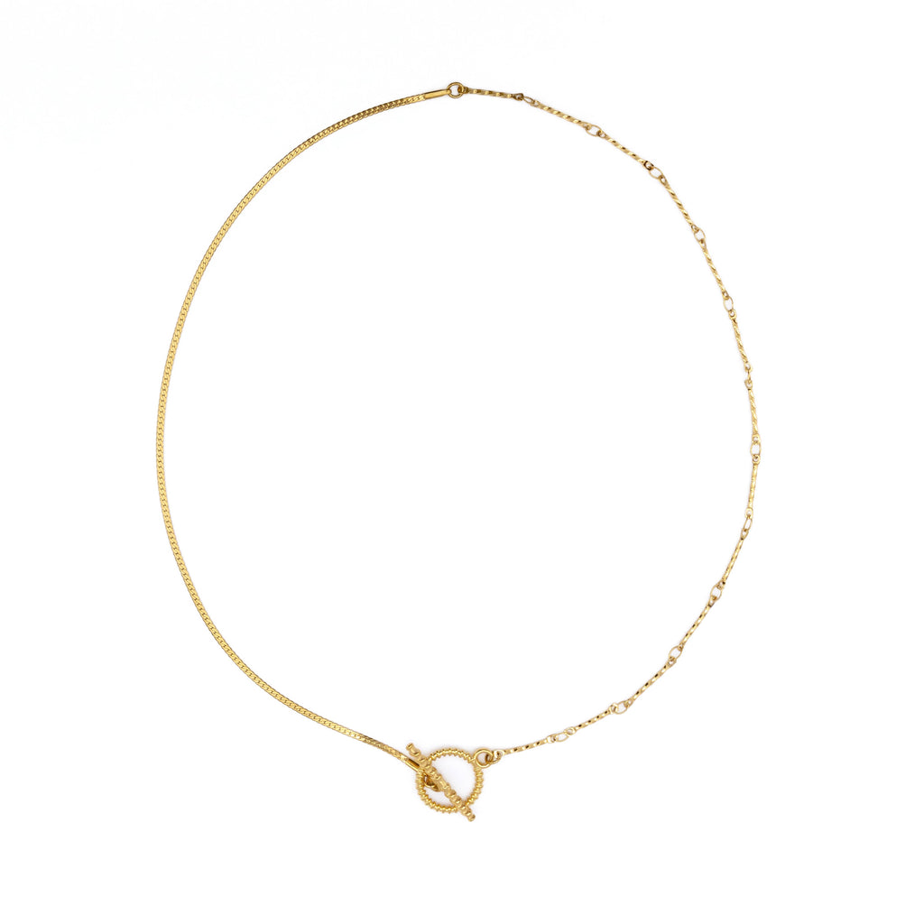 B. Grands Waterproof Gold Dainty Toggle Chain Necklace