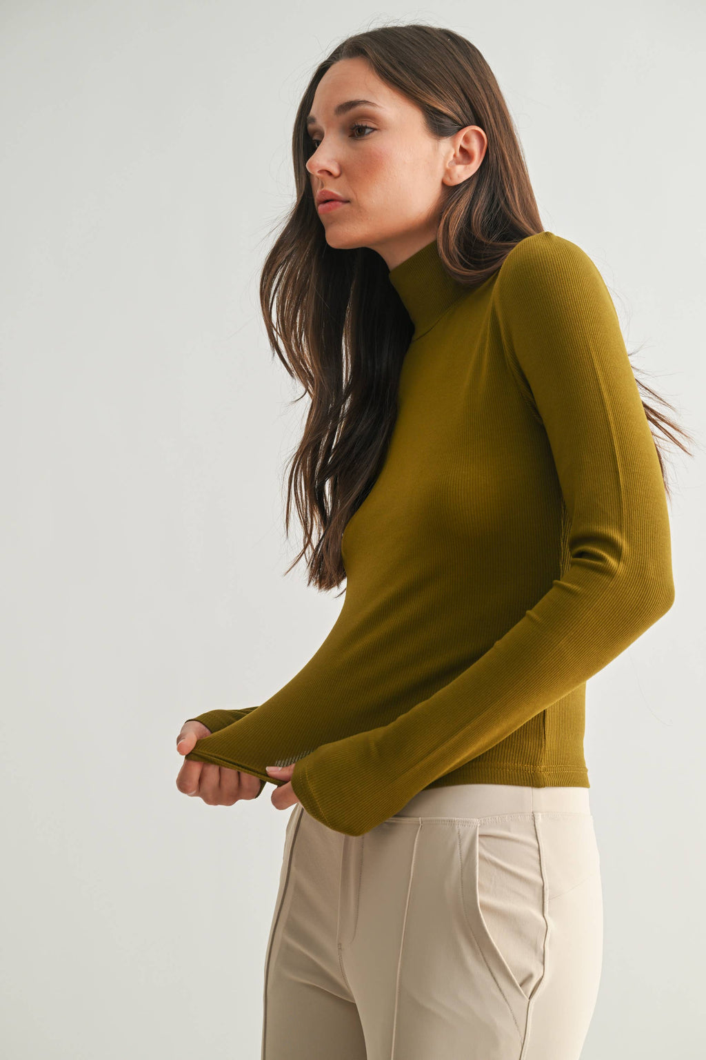 Essential Micro Ribbed Turtleneck