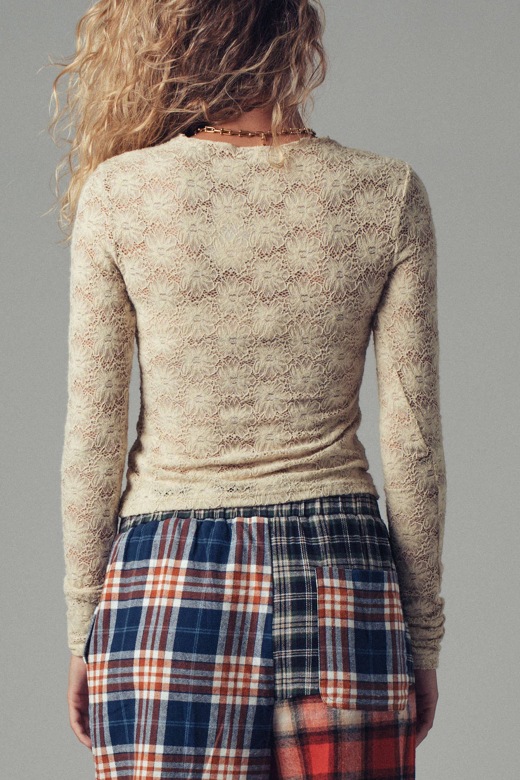 Romantic Floral Stretch Lace Top