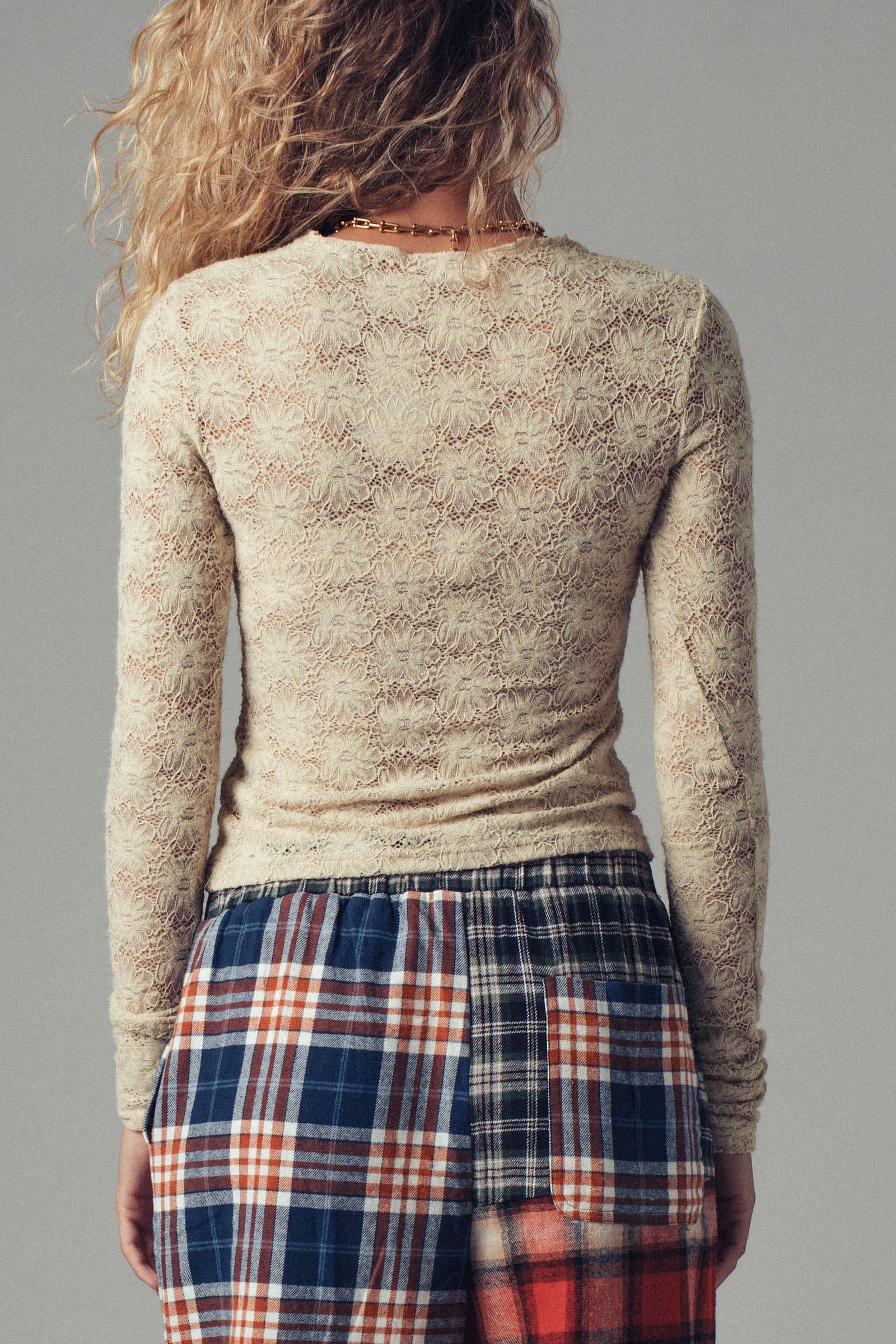 Romantic Floral Stretch Lace Top