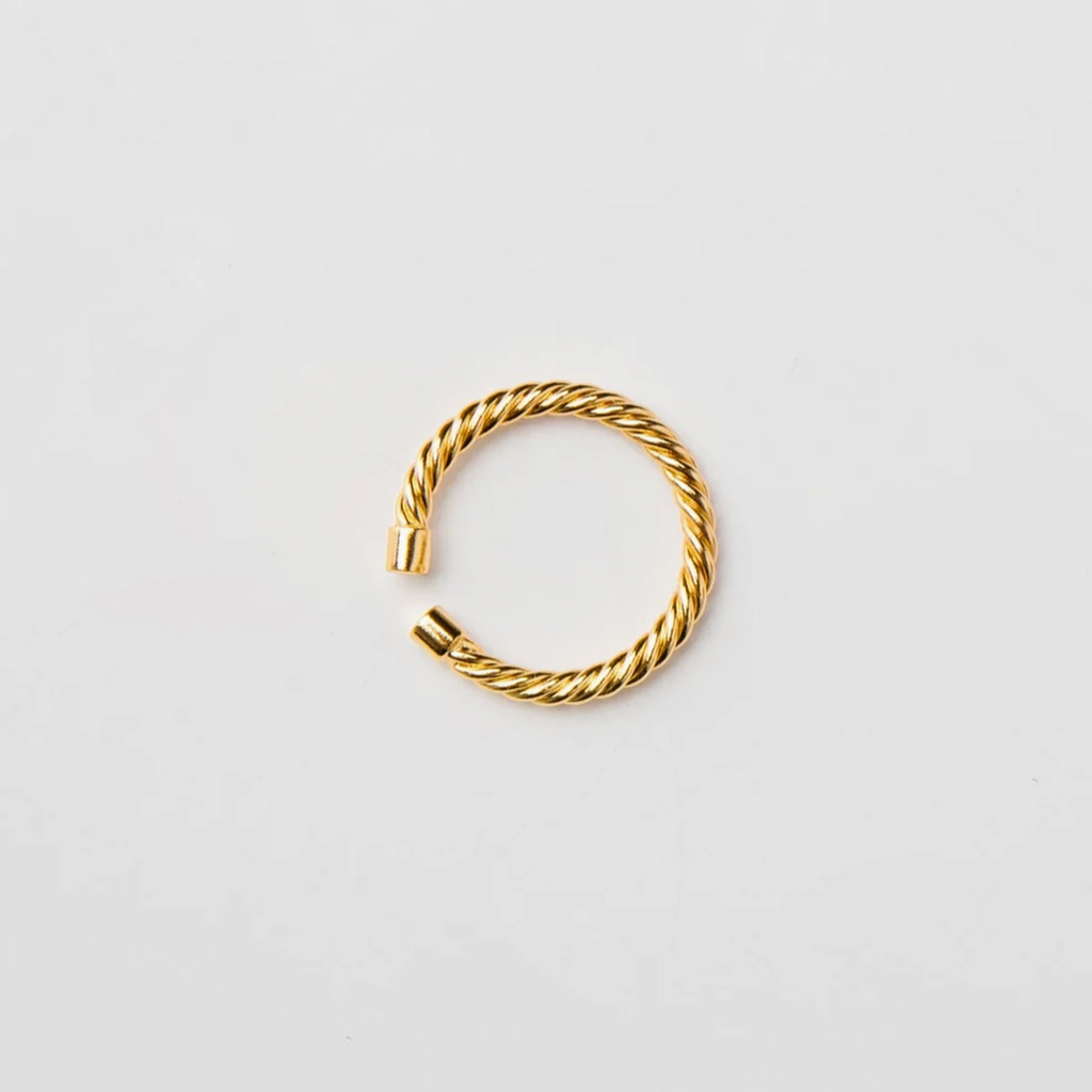 B. Grands Waterproof Gold Twisted Mini Ring