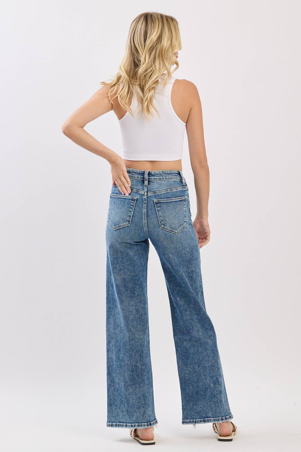 WIDE LEG W/ DESTROYED HEM
