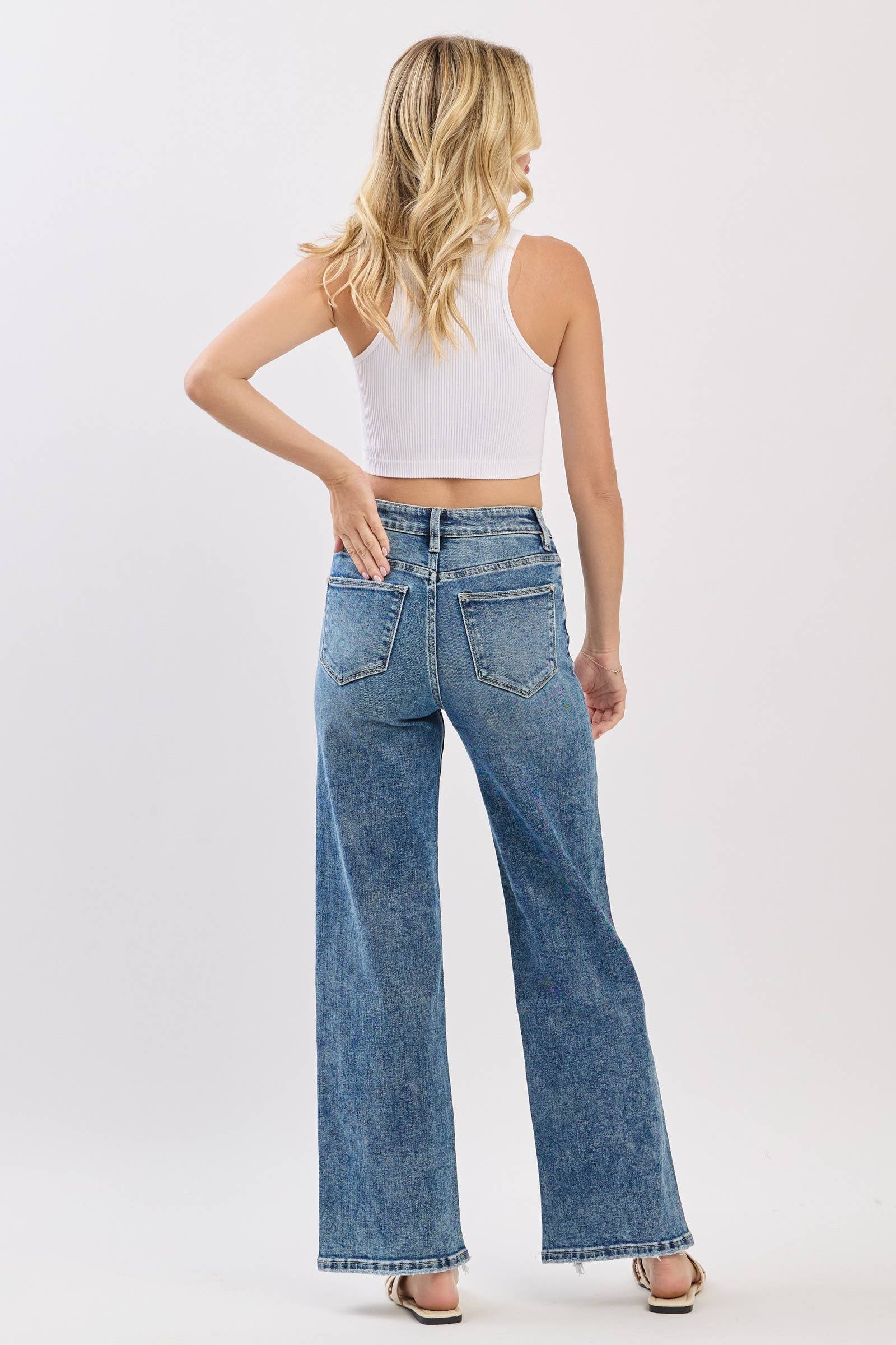 WIDE LEG W/ DESTROYED HEM