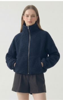 Navy Sherpa Jacket