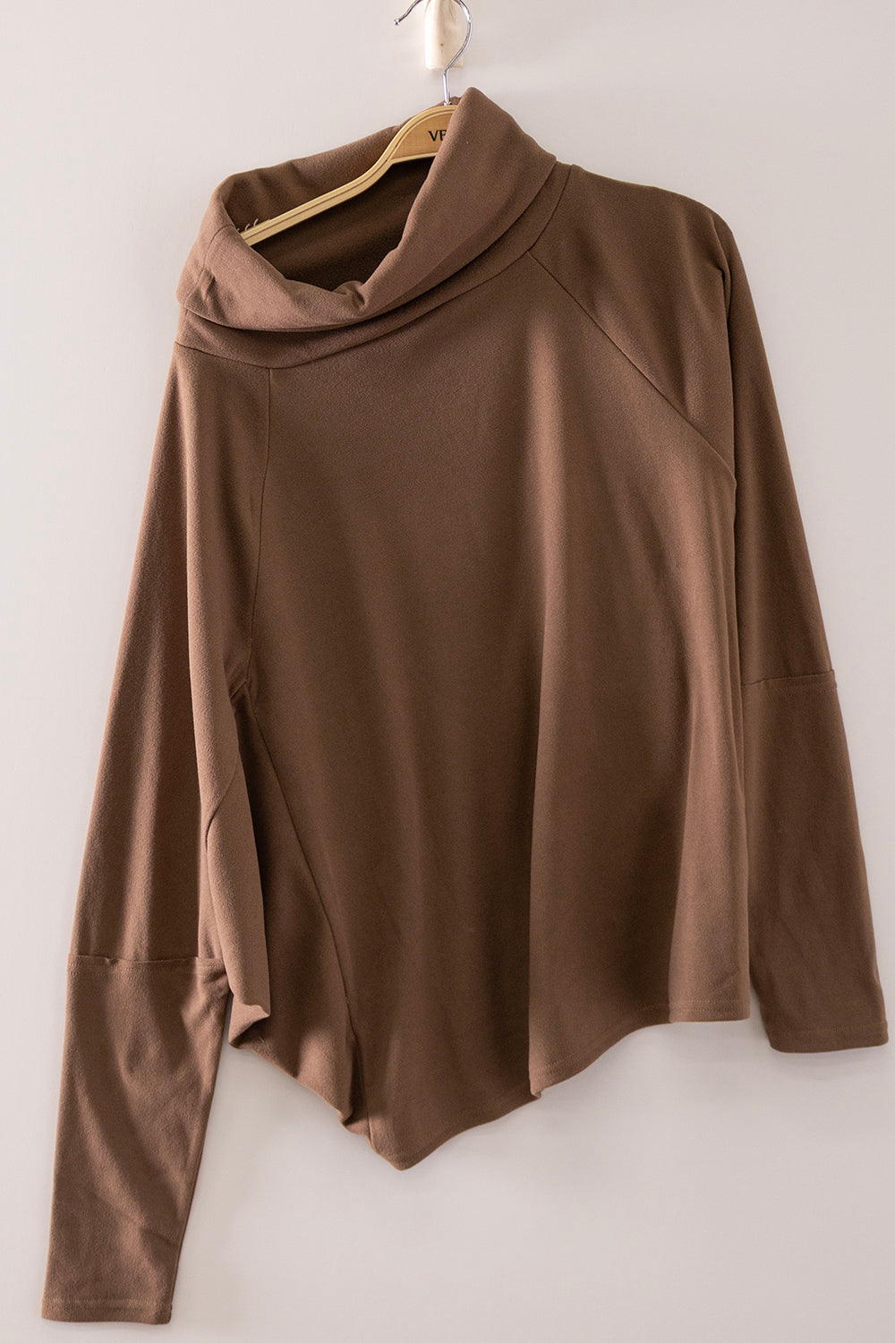 Chocolate Brown Mock Neck