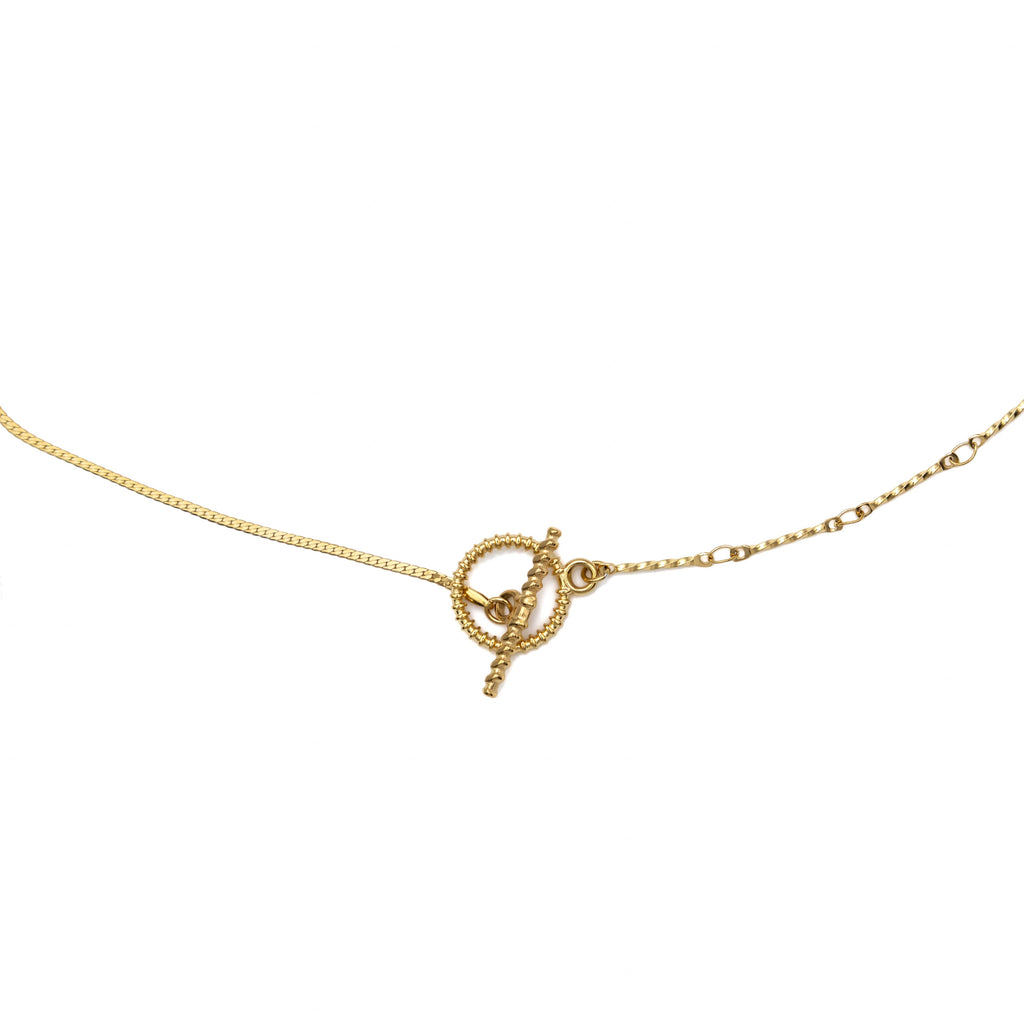 B. Grands Waterproof Gold Dainty Toggle Chain Necklace