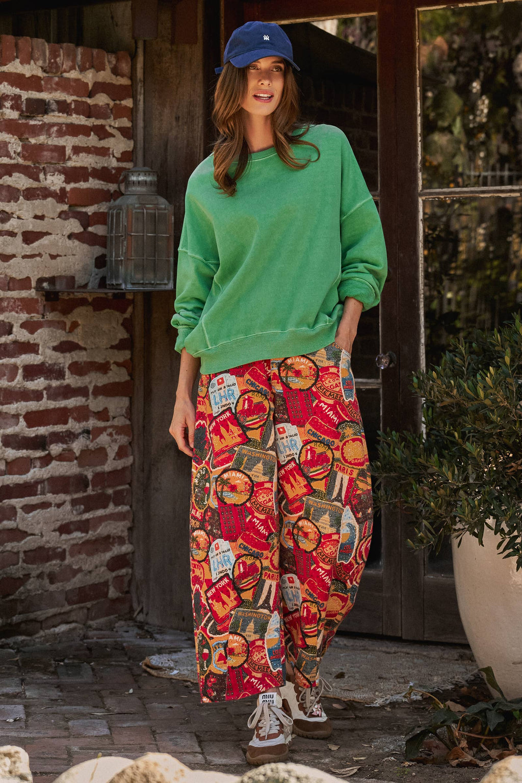Crew Neck Comfort Washed  Sweatshirt