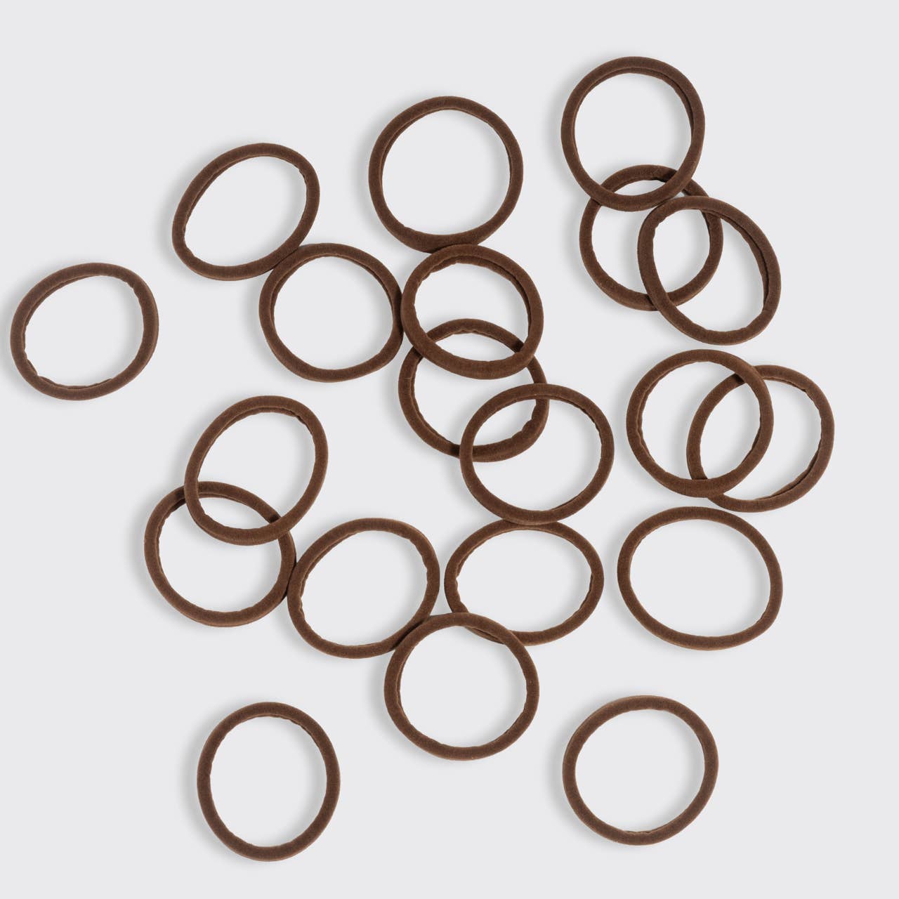 Seamless Hair Elastics 20pc Set - Chocolate