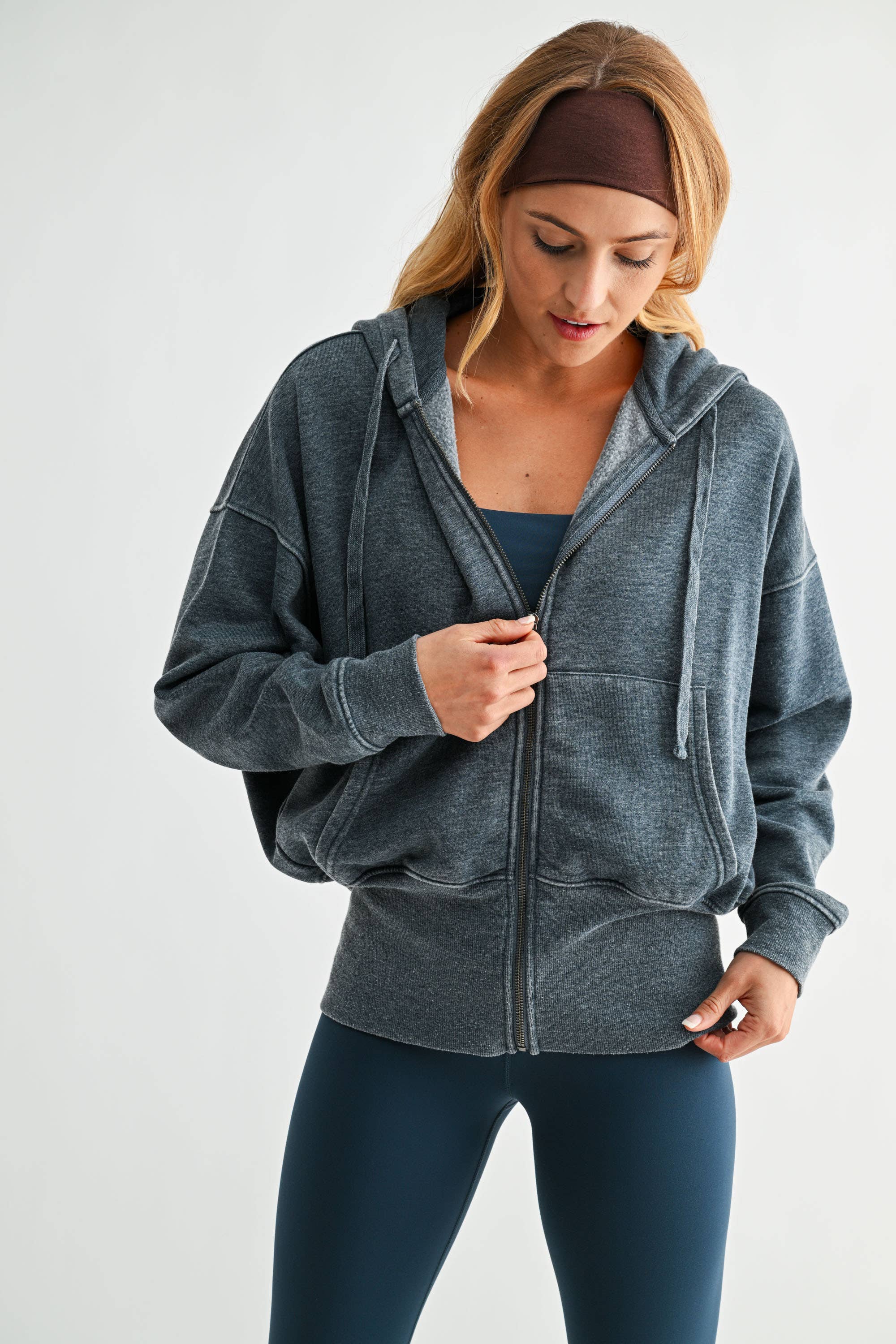 Burnout Hoodie Zip-Up