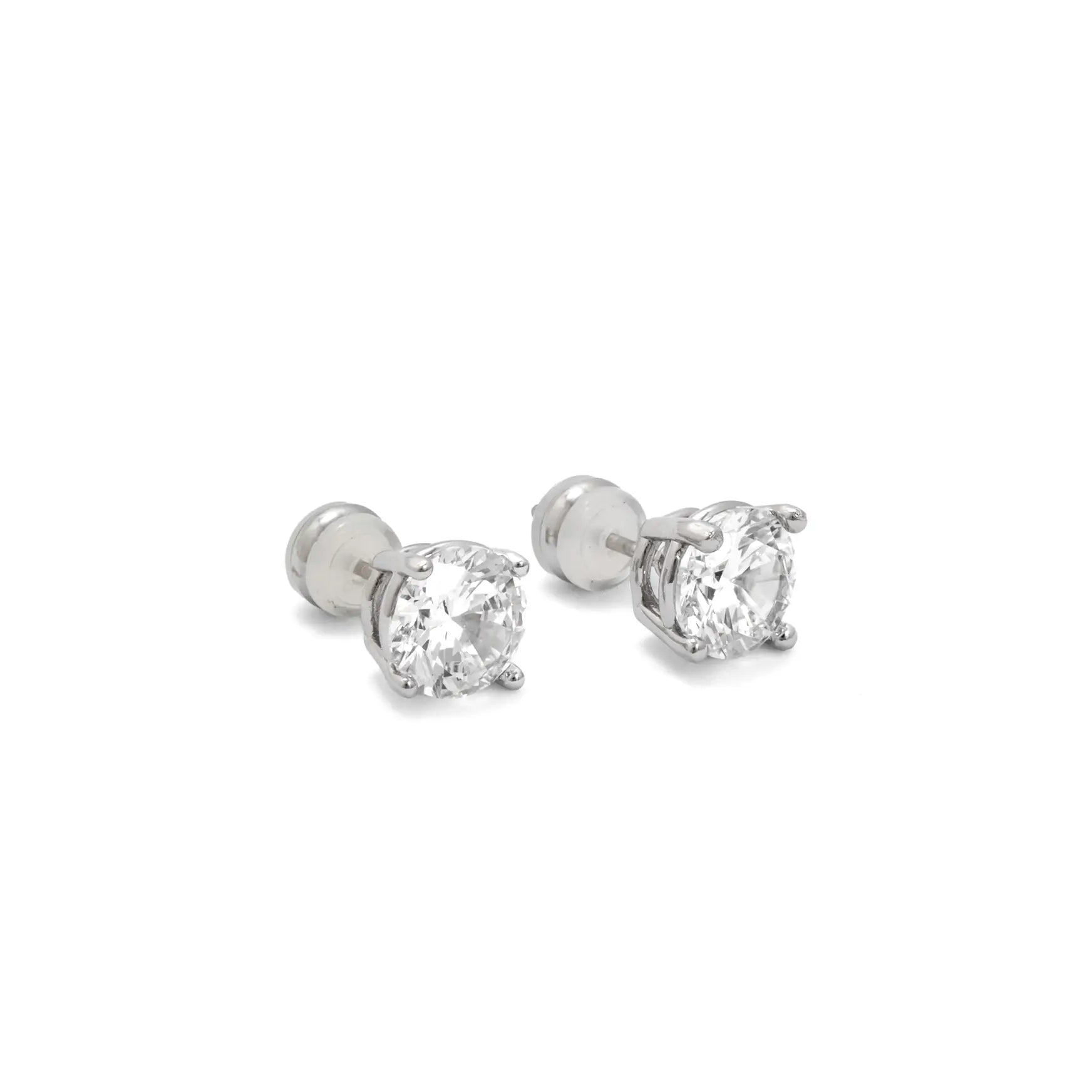 B. Grands Demi-Fine 8mm Round Solitaire Stud Earrings – Gold