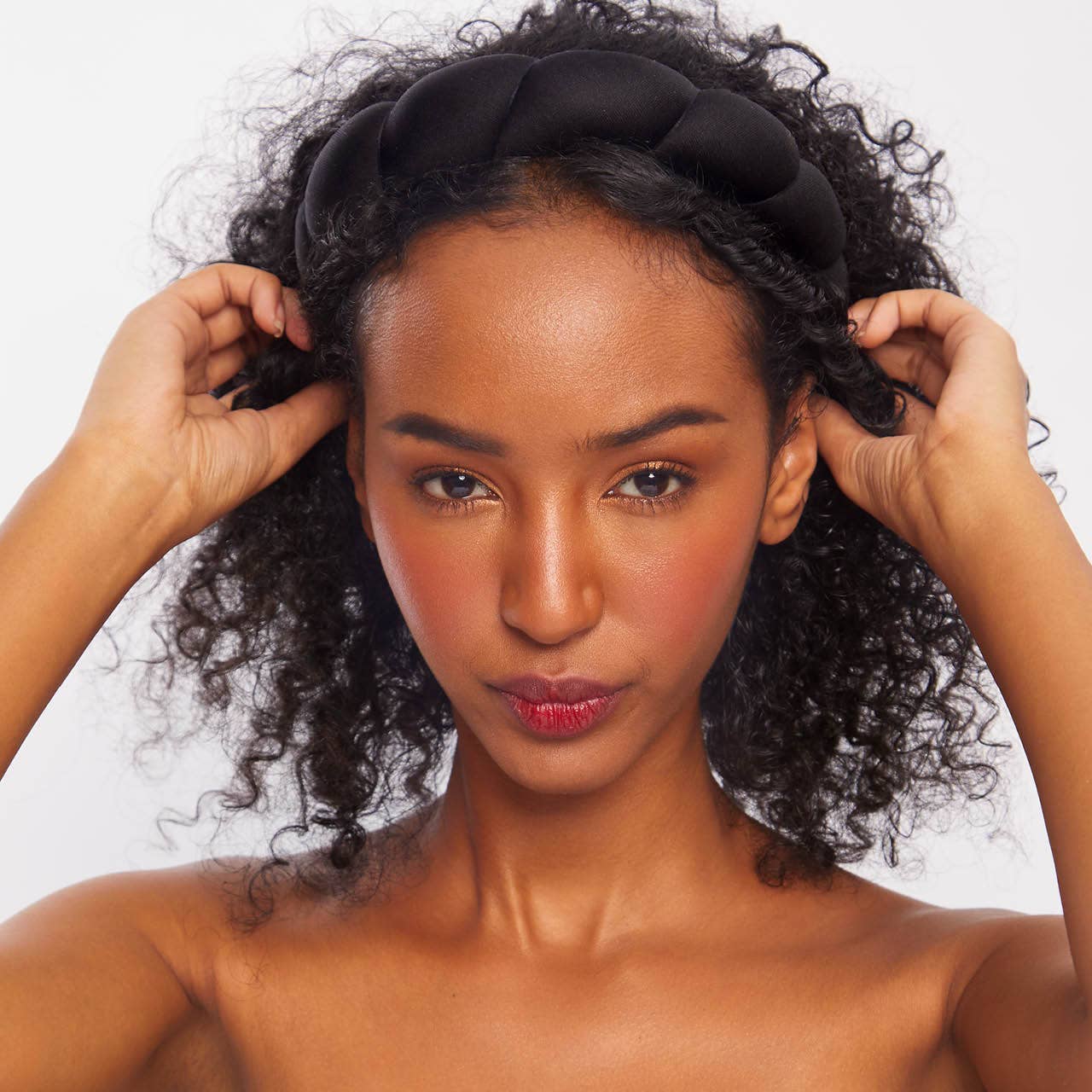 KITSCH Puffy Headband Black