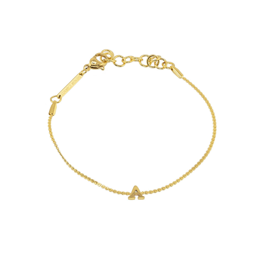 B. Grands Waterproof Dainty Gold Initial Bracelet