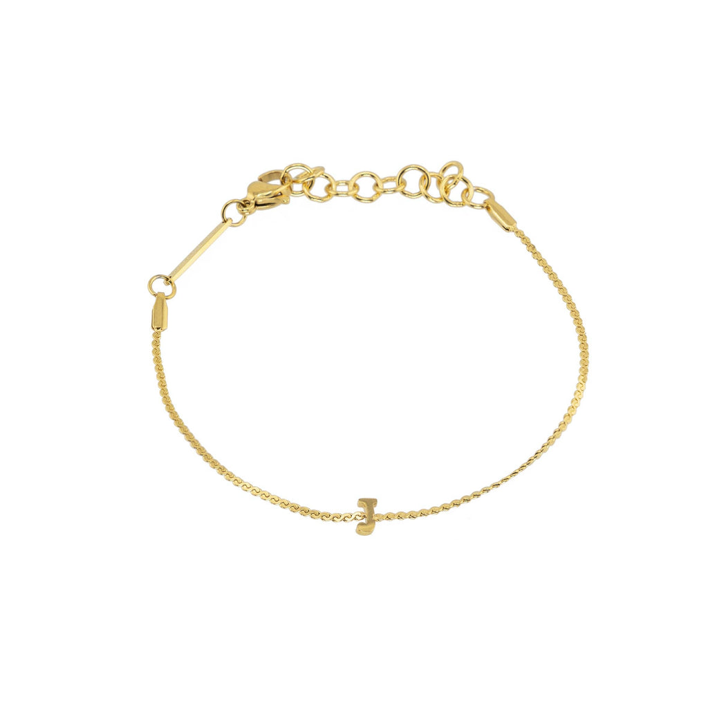 B. Grands Waterproof Dainty Gold Initial Bracelet