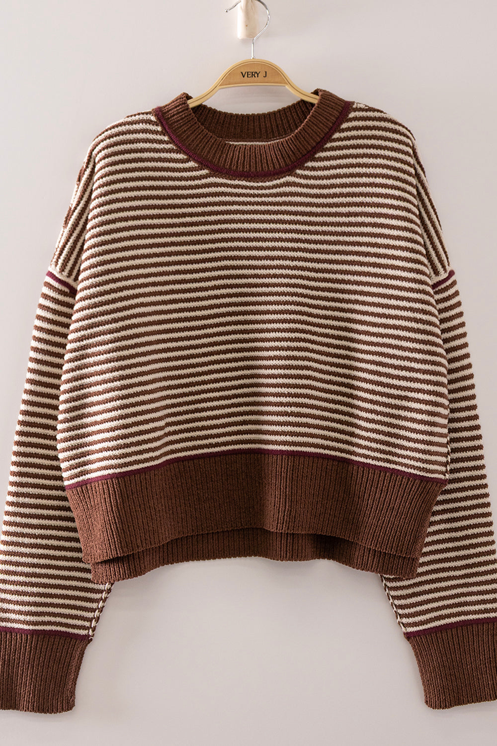 Teddy Brown Striped Sweater