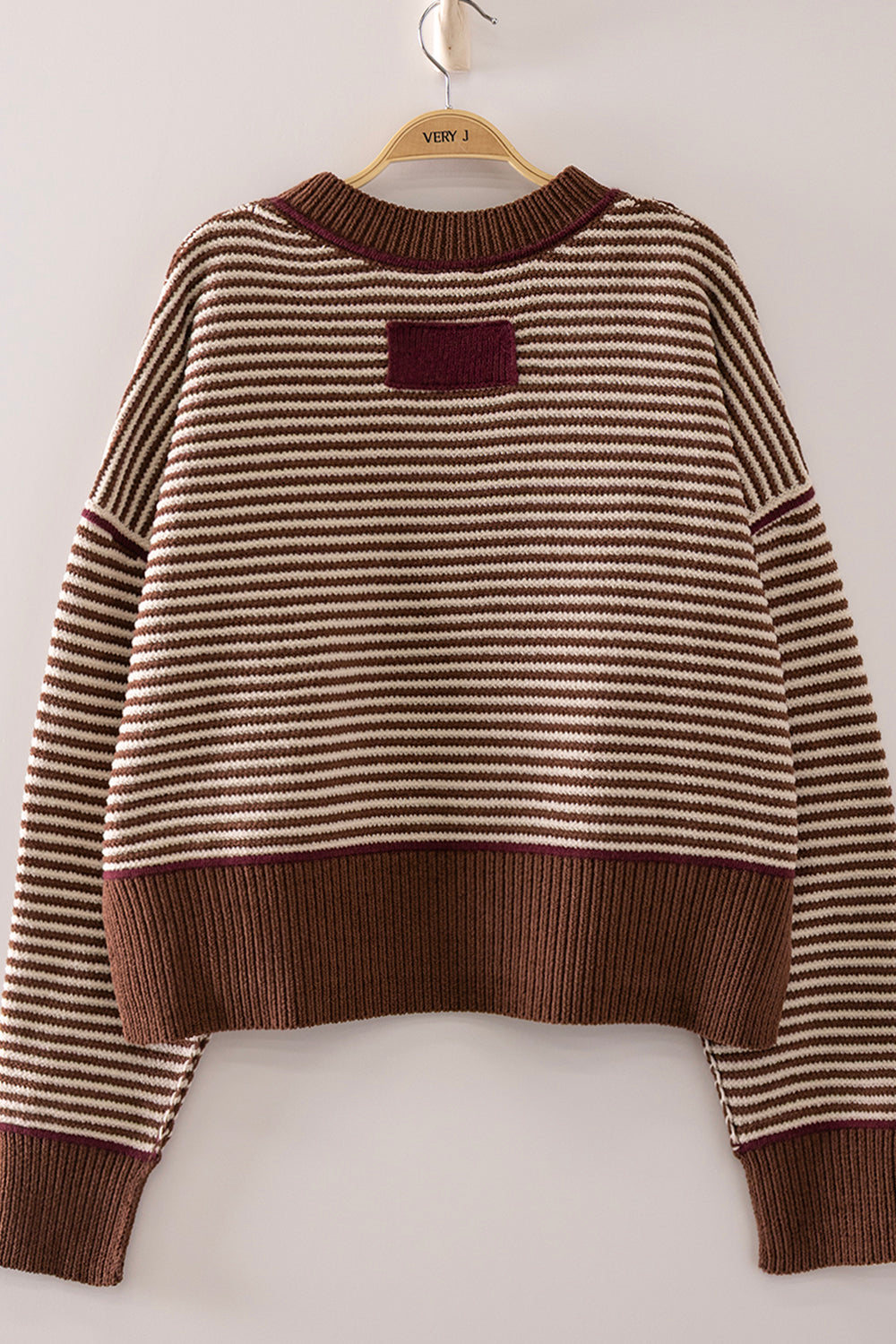 Teddy Brown Striped Sweater
