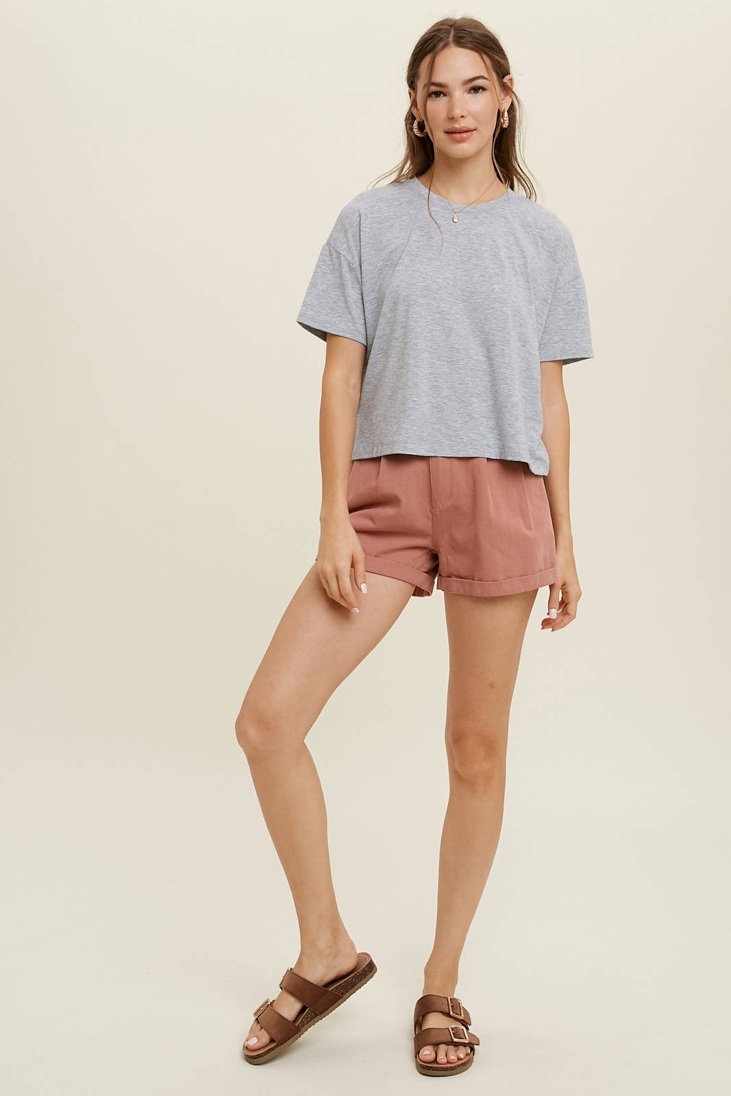 SLUB RELAXED CROP KNIT TOP