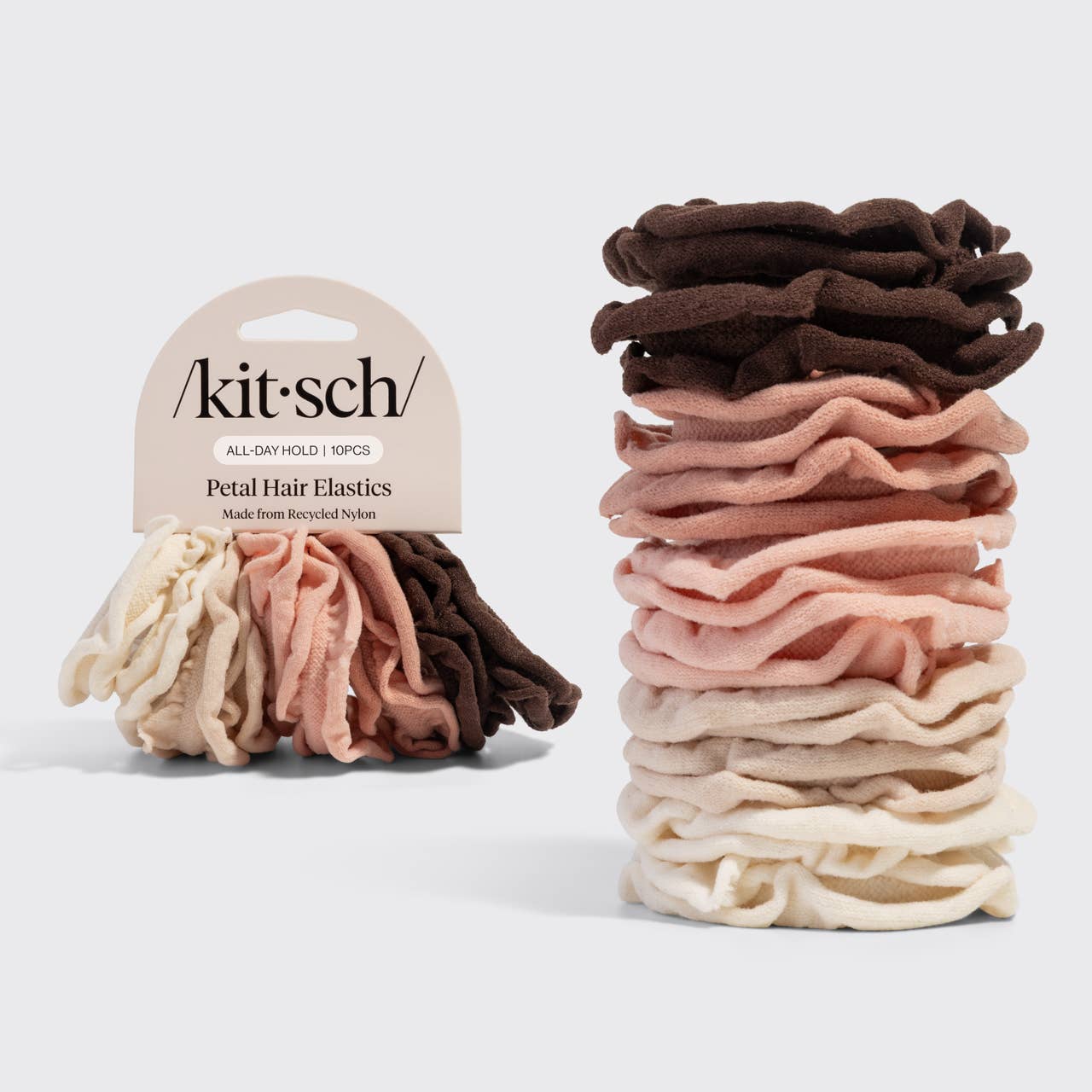 Petal Hair Elastics 10pc Set - Blush