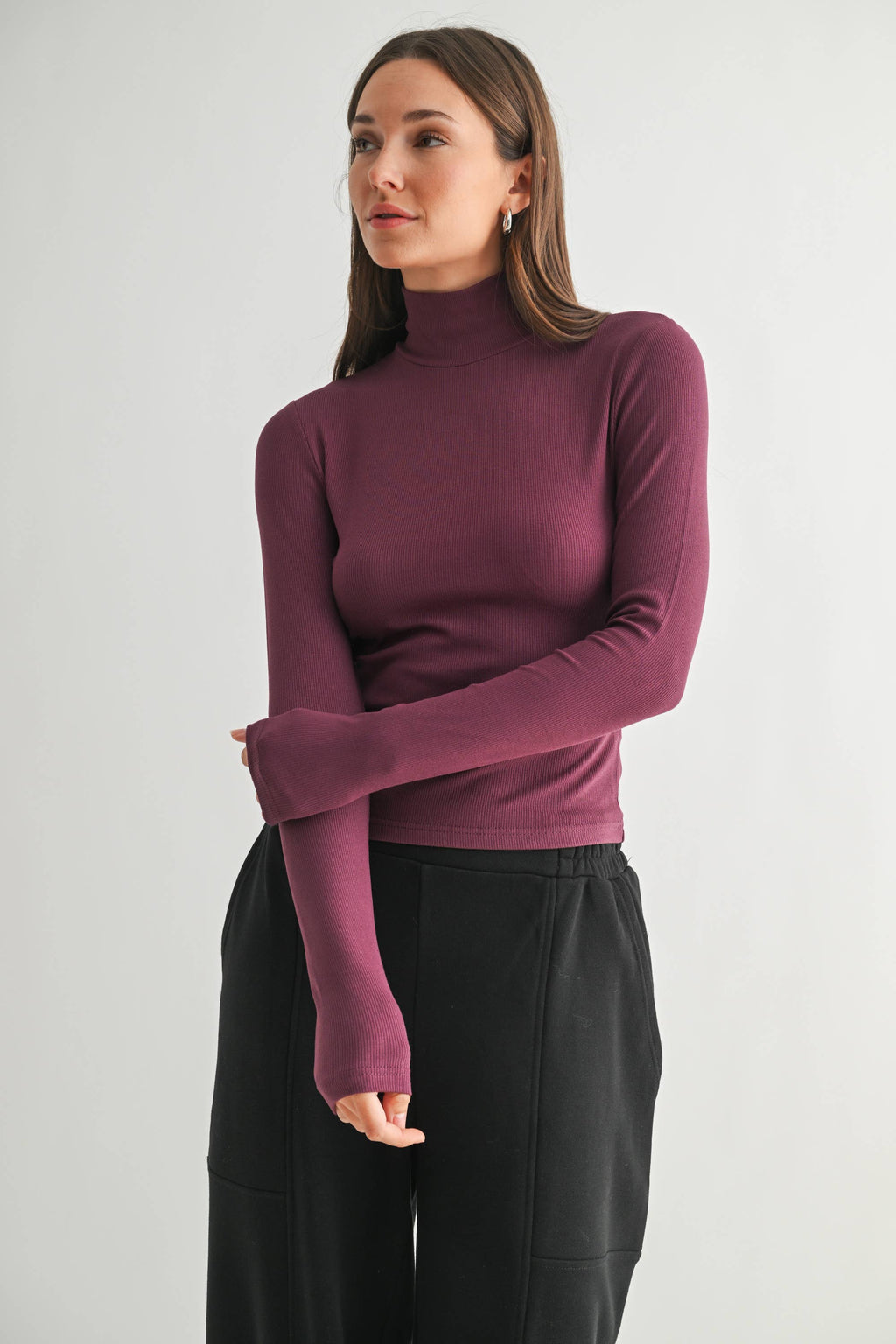 Essential Micro Ribbed Turtleneck