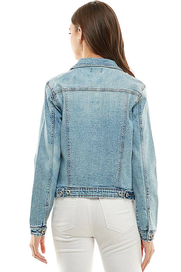 Stretched Casual Denim Jacket