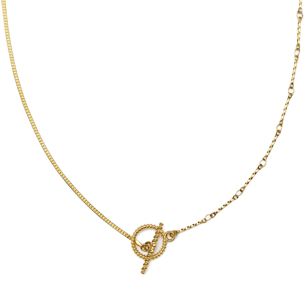 B. Grands Waterproof Gold Dainty Toggle Chain Necklace