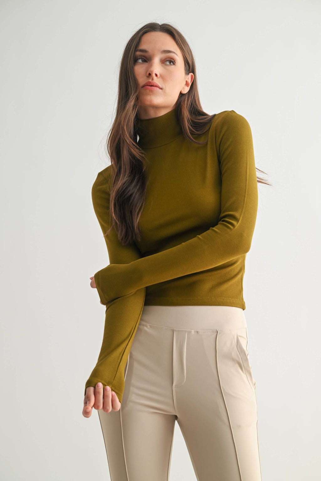 Essential Micro Ribbed Turtleneck
