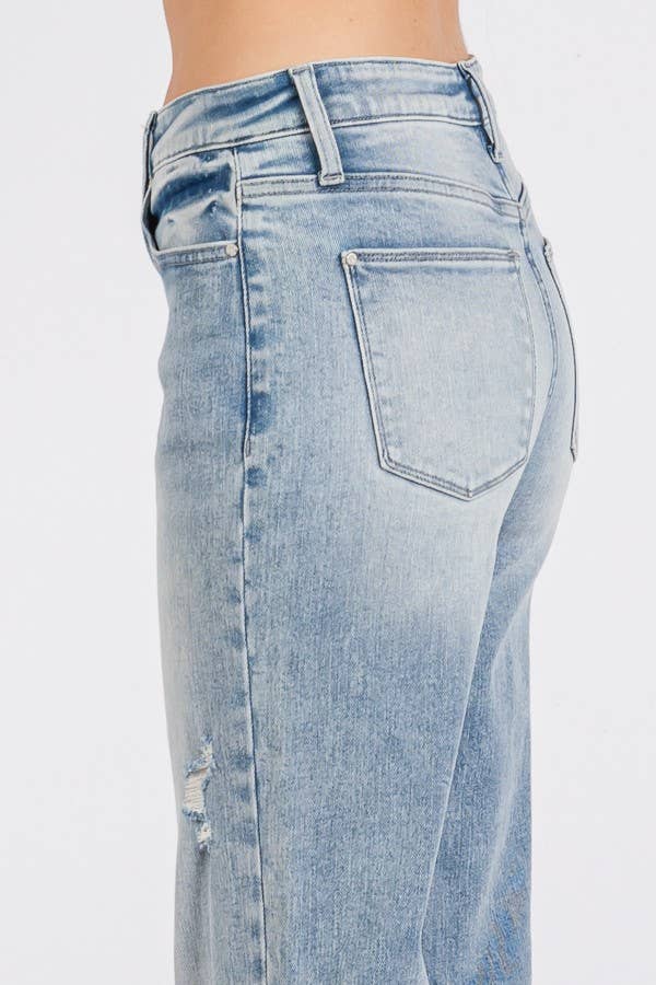 PETRA 153-LA HIGH RISE SUPER STRETCH WIDE FLARE W/ CUFFED HEM