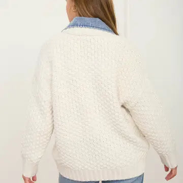Denim Trim Cardi