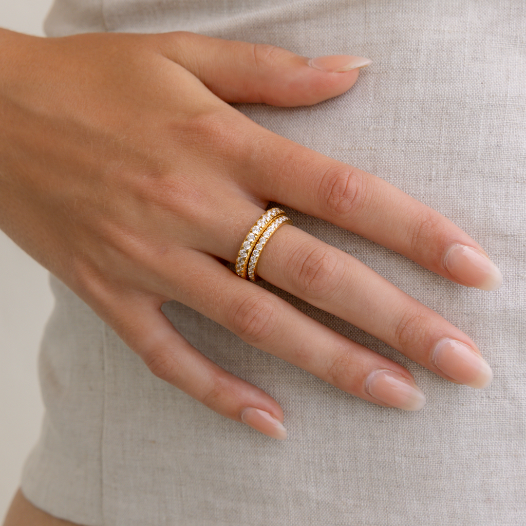 B. Grands Waterproof Dainty Tennis Ring
