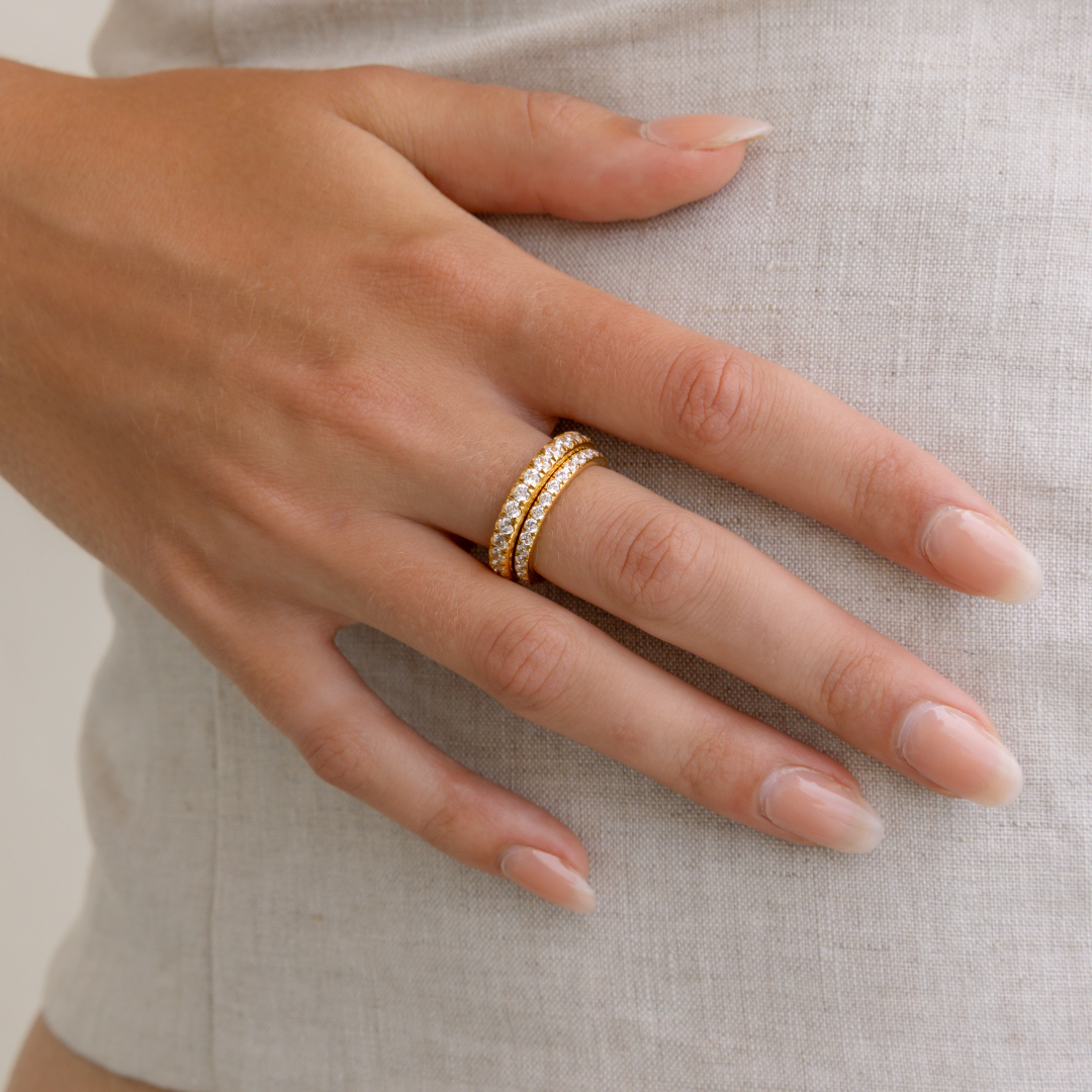 B. Grands Waterproof Dainty Tennis Ring